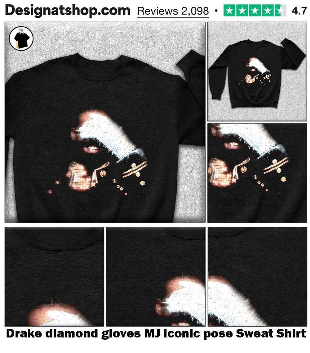 Drake diamond gloves MJ iconic pose shirt