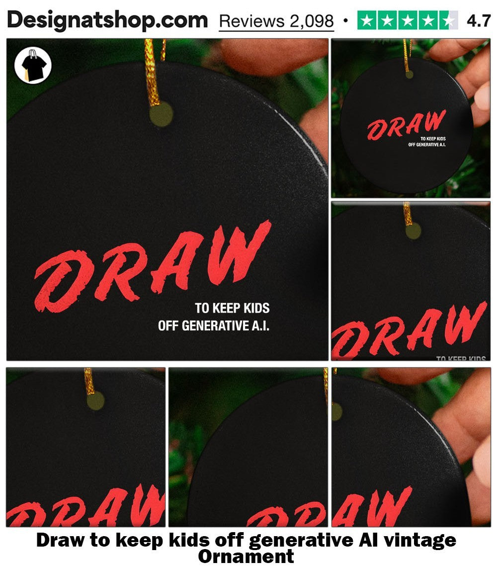 Draw to keep kids off generative AI vintage shirt