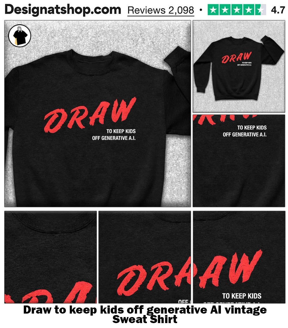 Draw to keep kids off generative AI vintage shirt