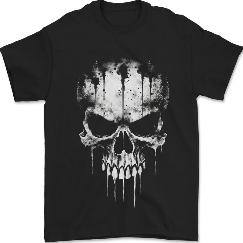 Dripping With Evil Skull Goth Gothic Heavy Metal Mens T-Shirt Cotton Made in USA Hoodie Sweatshirt | PrintMintTees.com