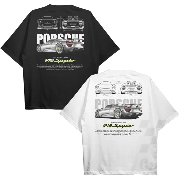Drive in Style: Car-Themed T-Shirts, 918 SPYDER T-Shirt, 918 SPYDER Technical Specs T-Shirt, Racing Sport Car Shirt Top...