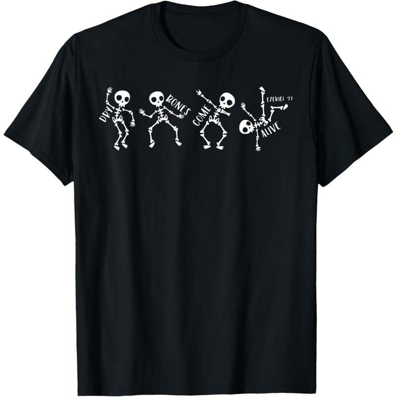 Dry Bones Come Alive Relaxed Funny Skeleton Dancing T-Shirt made in usa Hoodie Sweatshirt | PrintMintTees.com