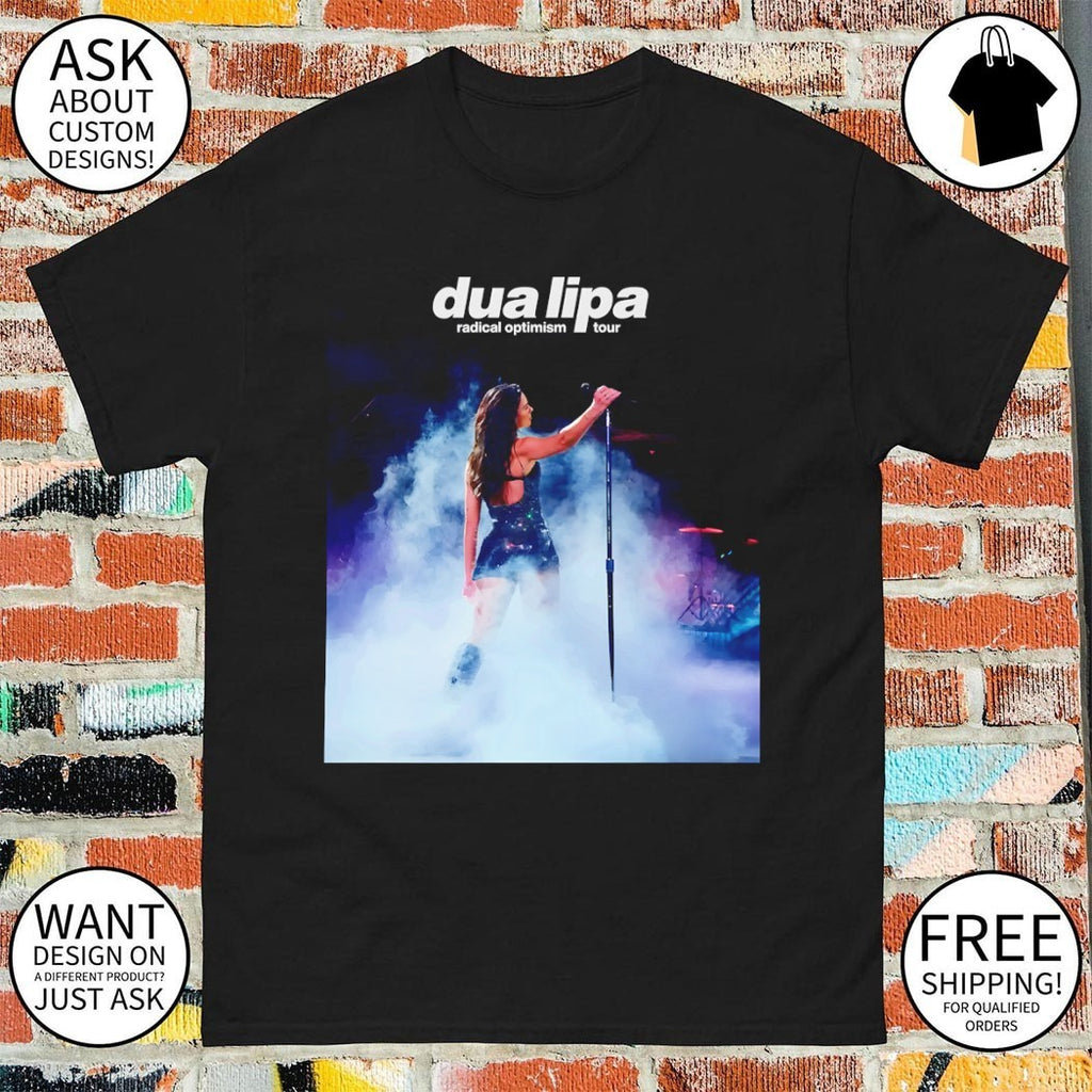 Dua Lipa radical optimism tour print round neck shirt