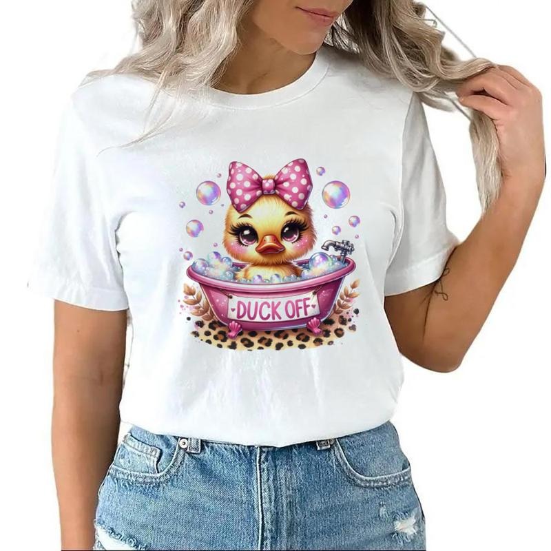 Duck Off Rubber Duck T-Shirt Funny Duck With Bow Sweatshirt Hoodie Unisex Cotton Top | PrintMintTees.com