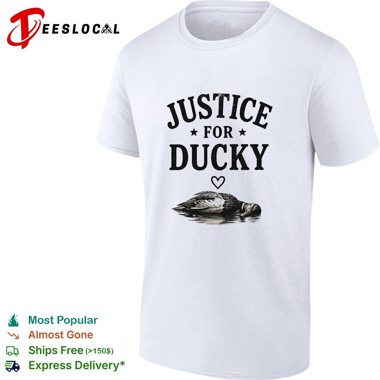 Duck floating justice for ducky shirt