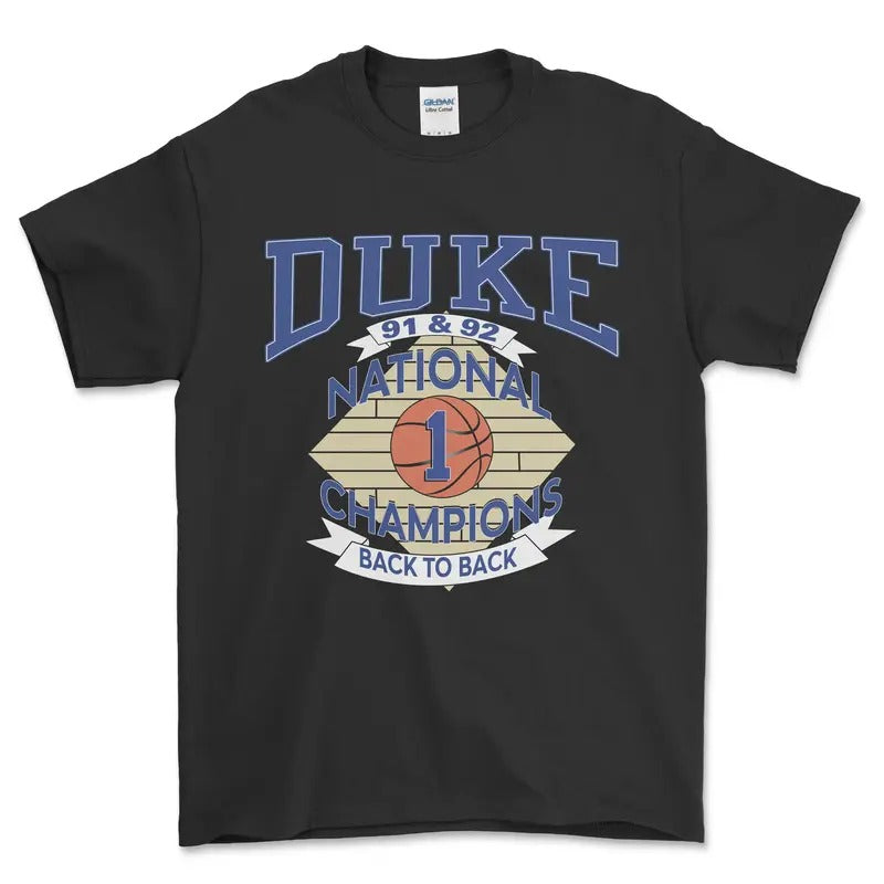 Duke Nation Champions Back to Back T-Shirt, graphic vintage sports tees for men Hoodie Sweatshirt | PrintMintTees.com