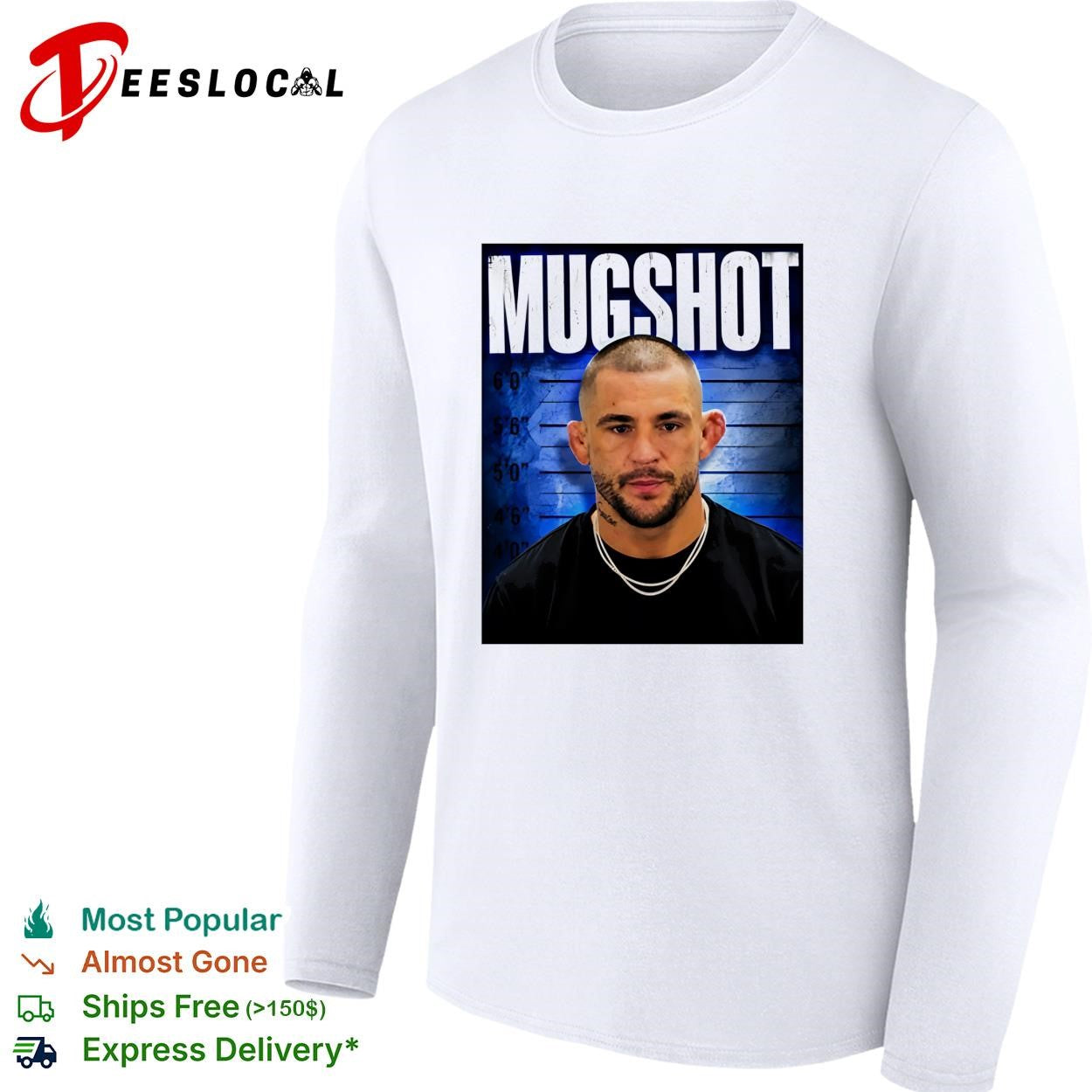 Dustin Poirier The Diamond mugshot portrait shirt