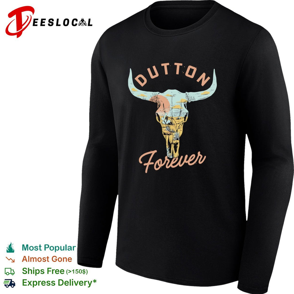 Dutton Forever Western Bull Skull Desert Landscape shirt