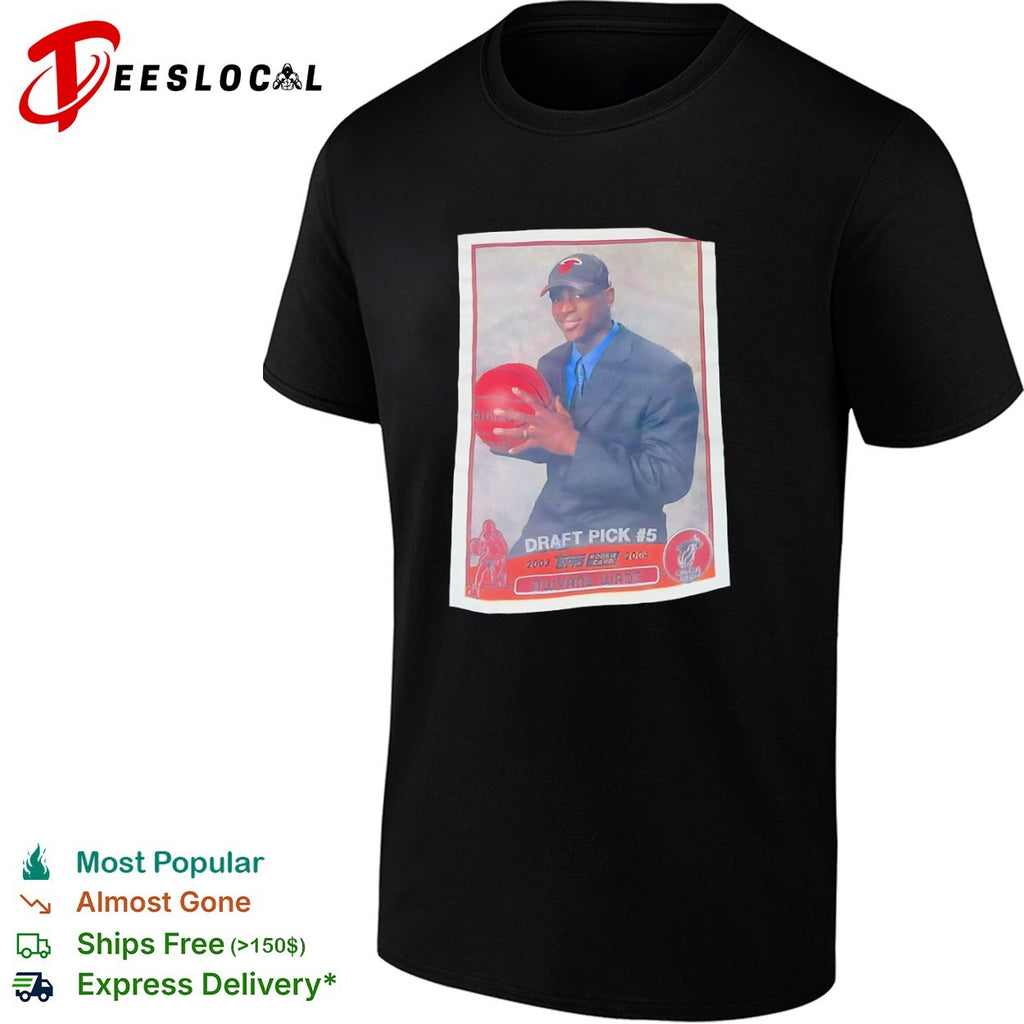 Dwyane Wade Miami Heat NBA 2003 Topps Rookie Card shirt
