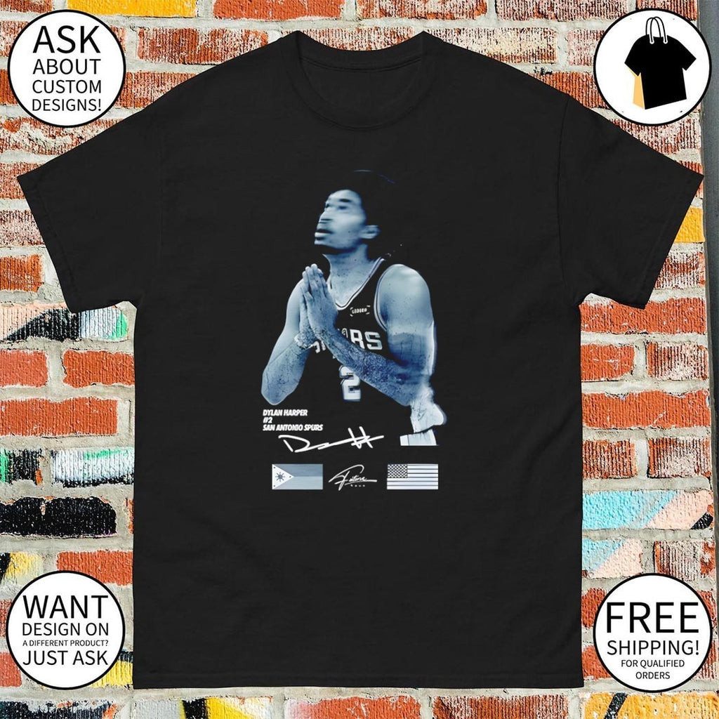 Dylan Harper #2 San Antonio Spurs NBA Basketball signature shirt