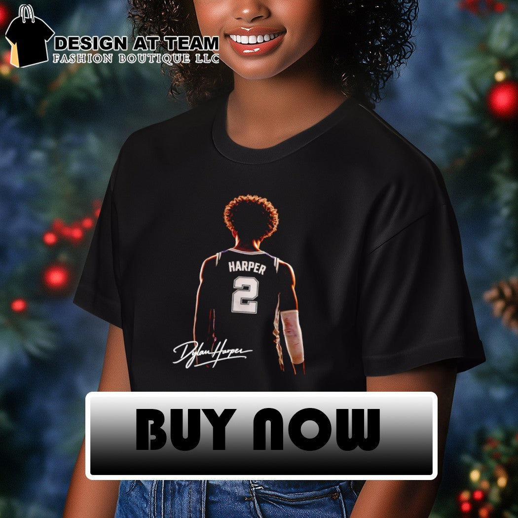 Dylan Harper San Antonio Spurs Signature Autograph Edition shirt