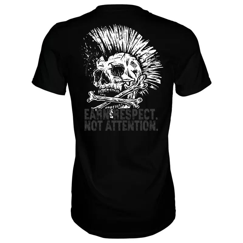 EARN RESPECT. NOT ATTENTION. SKULL MEN'S T-SHIRT Hoodie, Sweatshirt | PrintMintTees.com