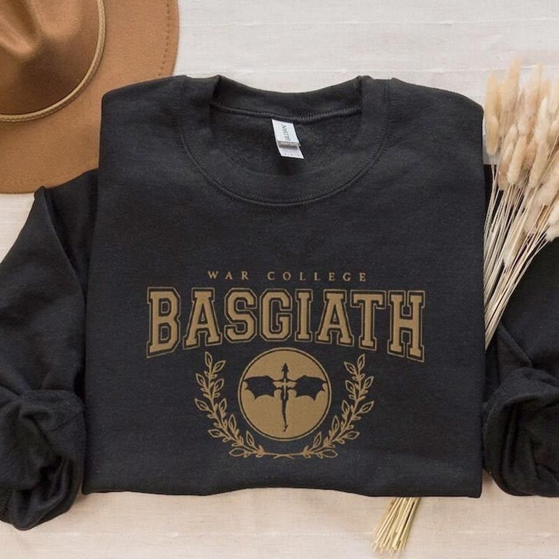 EMBROIDERED Basgiath War College Sweatshirt, Fourth Wing Shirt, Dragon Rider, Rebecca Yorros, Fourth Wing, Violet...