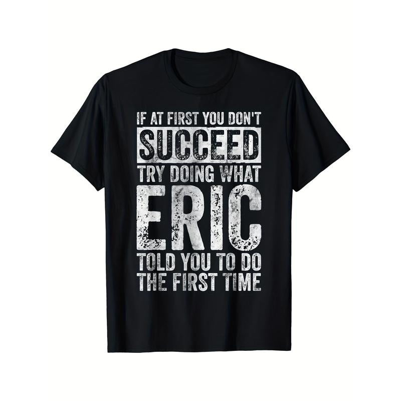 ERIC Fashion Trend Digital Printed Men's T-shirt 100% Cotton Comfortable Casual Sports 2024 Summer New High Quality Short...