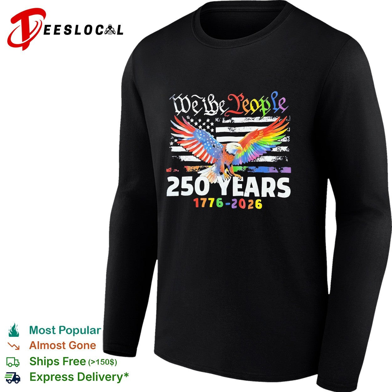 Eagle flying we the people 250 years 1776 2026 shirt