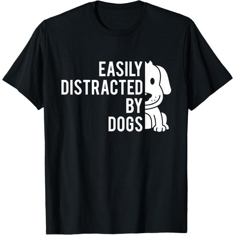 Easily Distracted By Dogs - Dog Lover Dog Owner T-Shirt made in usa Hoodie Sweatshirt | PrintMintTees.com
