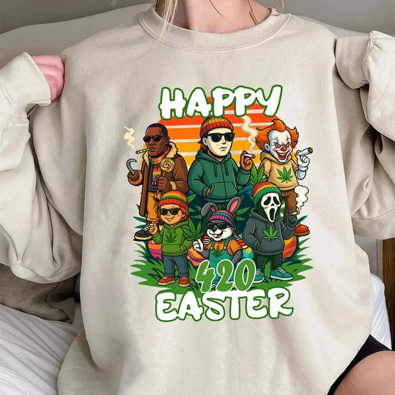 Easster Shirt, Happy Easter 4:20, Trending Graphic Tee style 04 Hoodie Sweatshirt | PrintMintTees.com