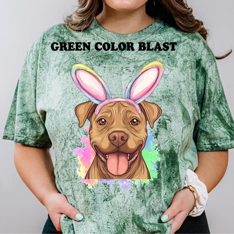 Easter Brown Pitbull Shirt ~ Unisex Apparel Relaxed Fit Printed In The USA Clothing Womenswear Casual Comfort Cotton...