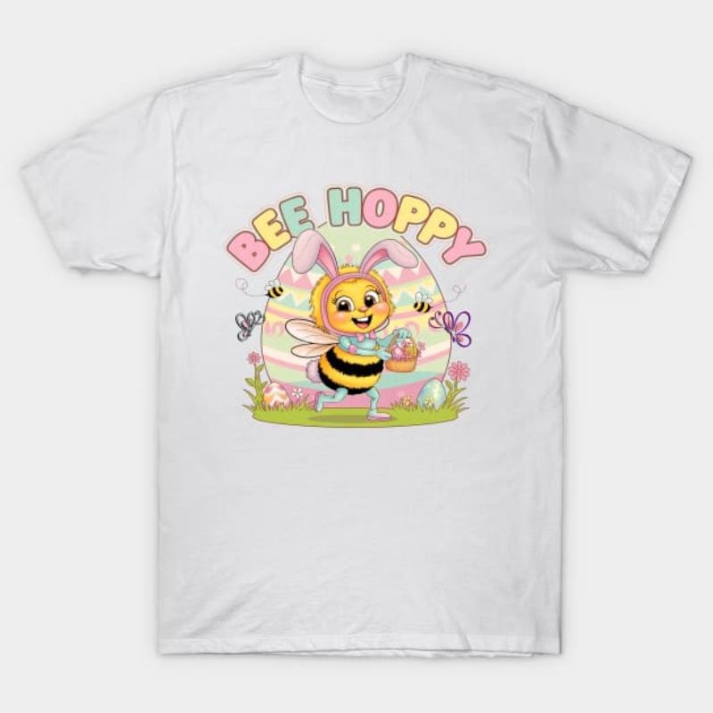 Easter Bunny Bee Hoppy Bunny T-Shirt style 02 Hoodie Sweatshirt | PrintMintTees.com