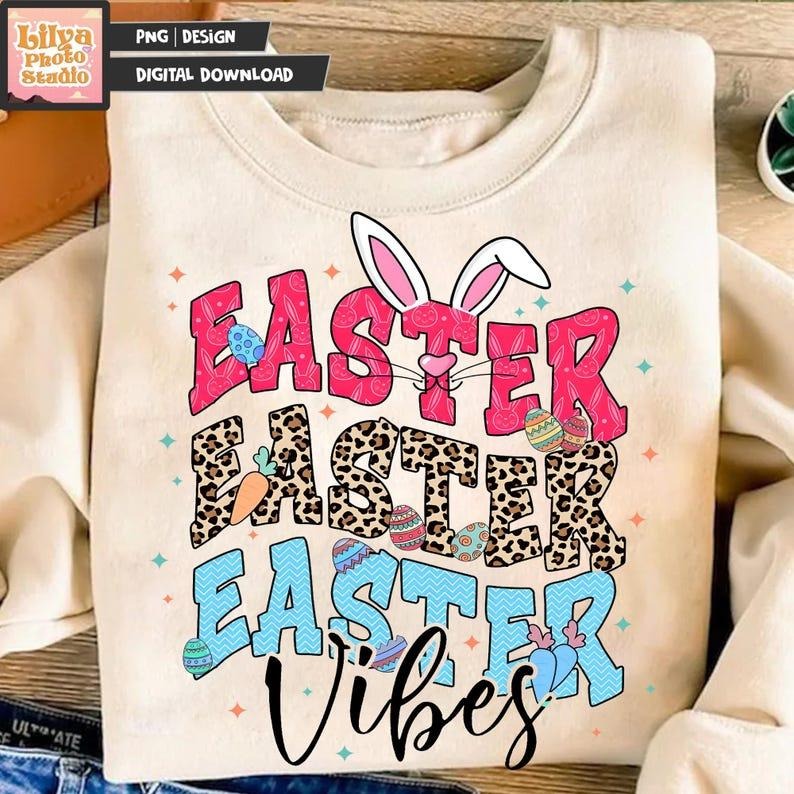 Easter Bunny Coquette Sweatshirt Happy Easter Brushstroke Girls Bunny Ears Jesus Easter Gift Shirt Hoodie | PrintMintTees.com