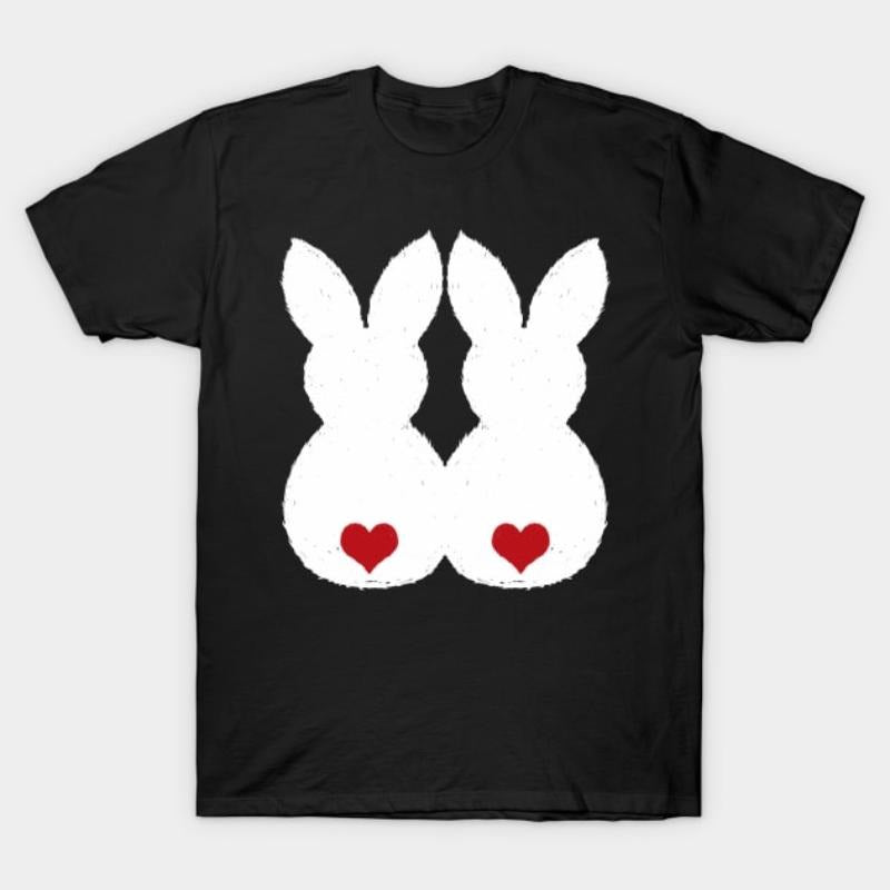 Easter Bunny Love Couple Shirts and Gifts T-Shirt style 02 Hoodie Sweatshirt | PrintMintTees.com