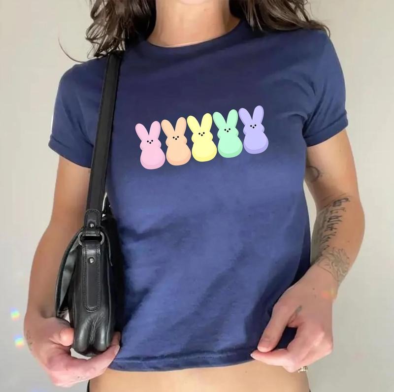 Easter Bunny Peeps Baby Tee, Cute Bunny Baby Tee,  Easter Rabbit Tee Shirt, Peeps Bunny Shirt, Easter Matching Shirt,...