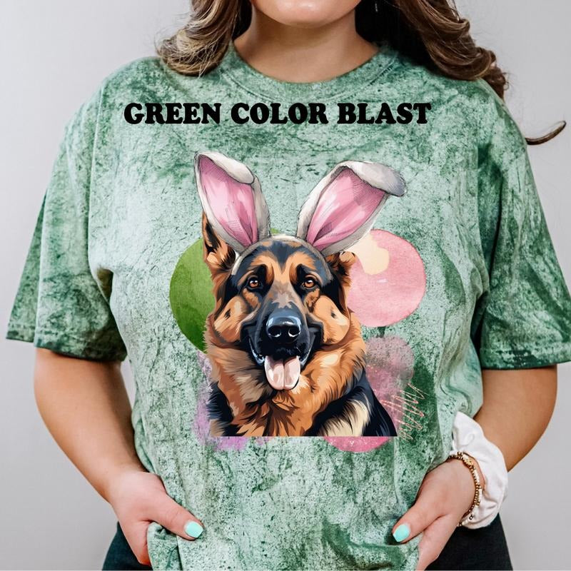 Easter German Shepherd Shirt ~ Unisex Apparel Relaxed Fit Printed In The USA Clothing Womenswear Casual Comfort Cotton...
