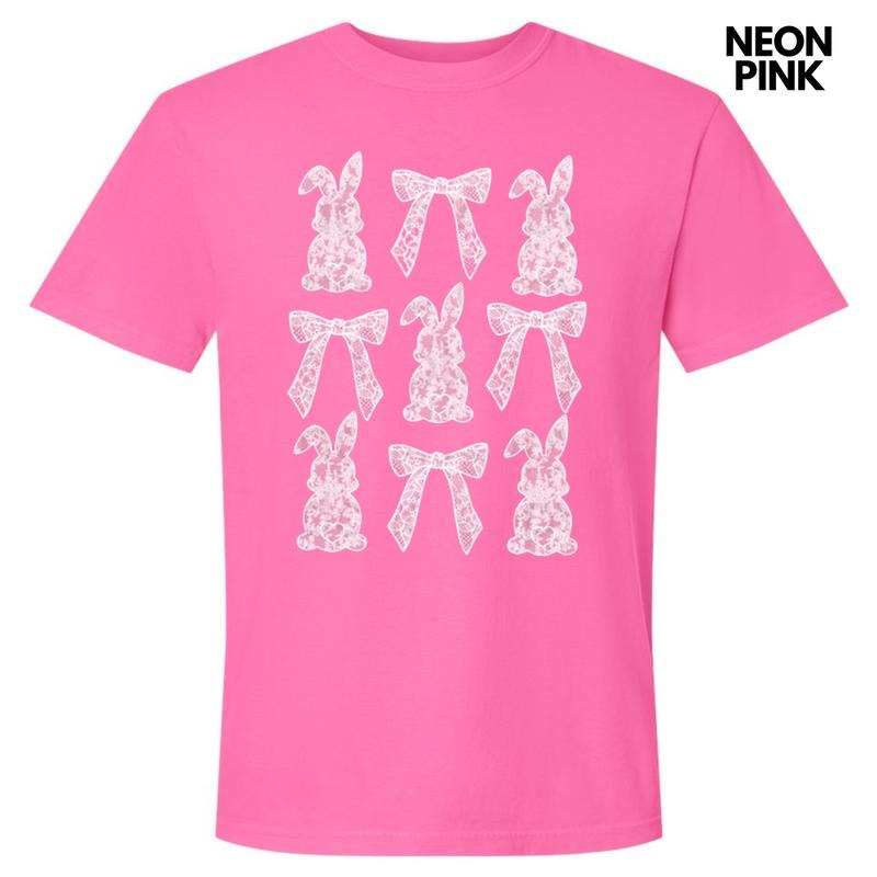 Easter Lace Coquette Comfort Colors T-Shirt Hoodie, Sweatshirt | PrintMintTees.com