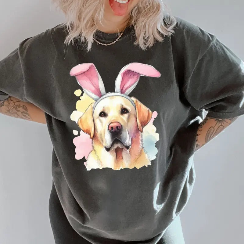 Easter Yellow Lab Shirt ~ Unisex Apparel Relaxed Fit Printed In The USA Clothing Womenswear Casual Comfort Cotton Hoodie...