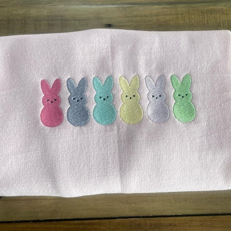 Easter bunny embroidered comfort colors T-shirt, Easter tshirt, Easter bunny, spring shirts, embroidered t-shirts ,...