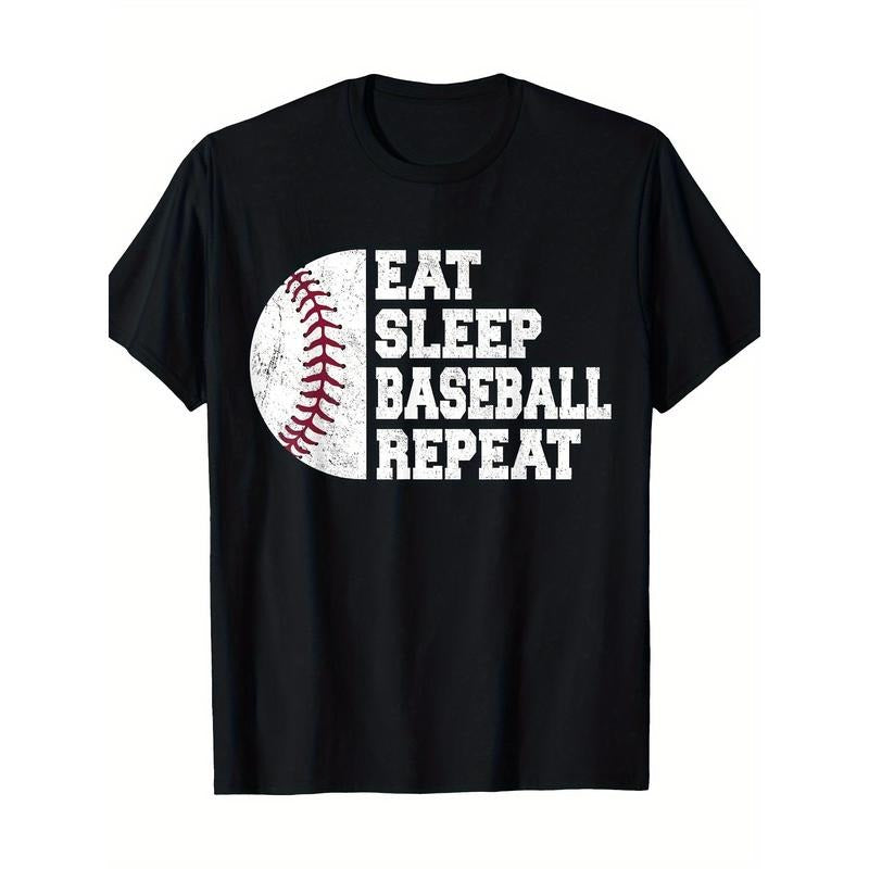 Eat Sleep Baseball Repeat Baseball Player Funny Baseball T-Shirt|100% Cotton|220g made in usa Hoodie Sweatshirt