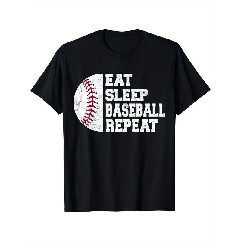 Eat Sleep Baseball Repeat Baseball Player Funny Baseball T-Shirt made in usa Hoodie Sweatshirt | PrintMintTees.com