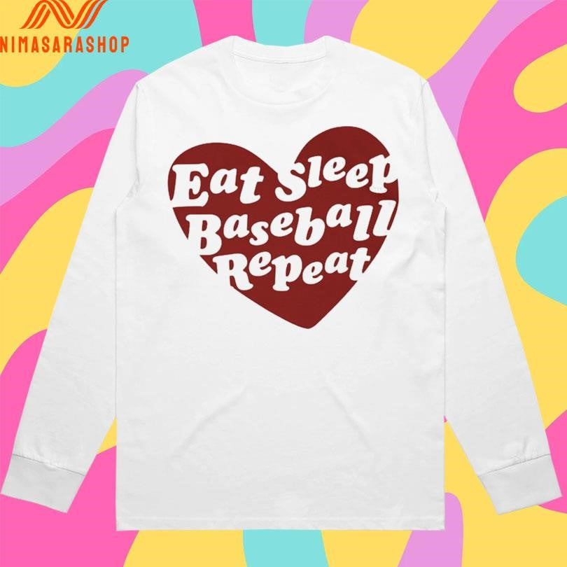 Eat Sleep Baseball Repeat Heart Shirts