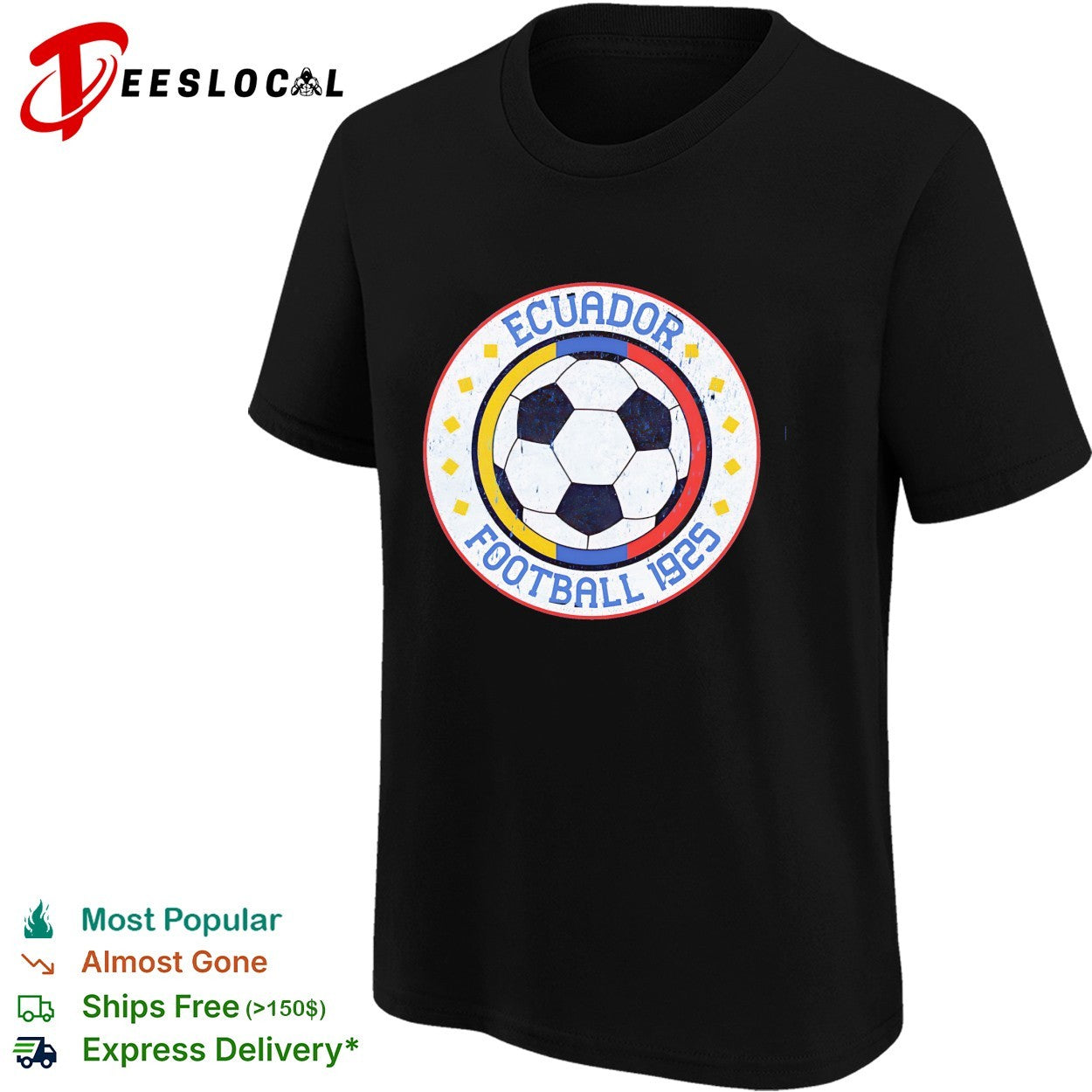 Ecuador football 1925 vintage soccer shirt