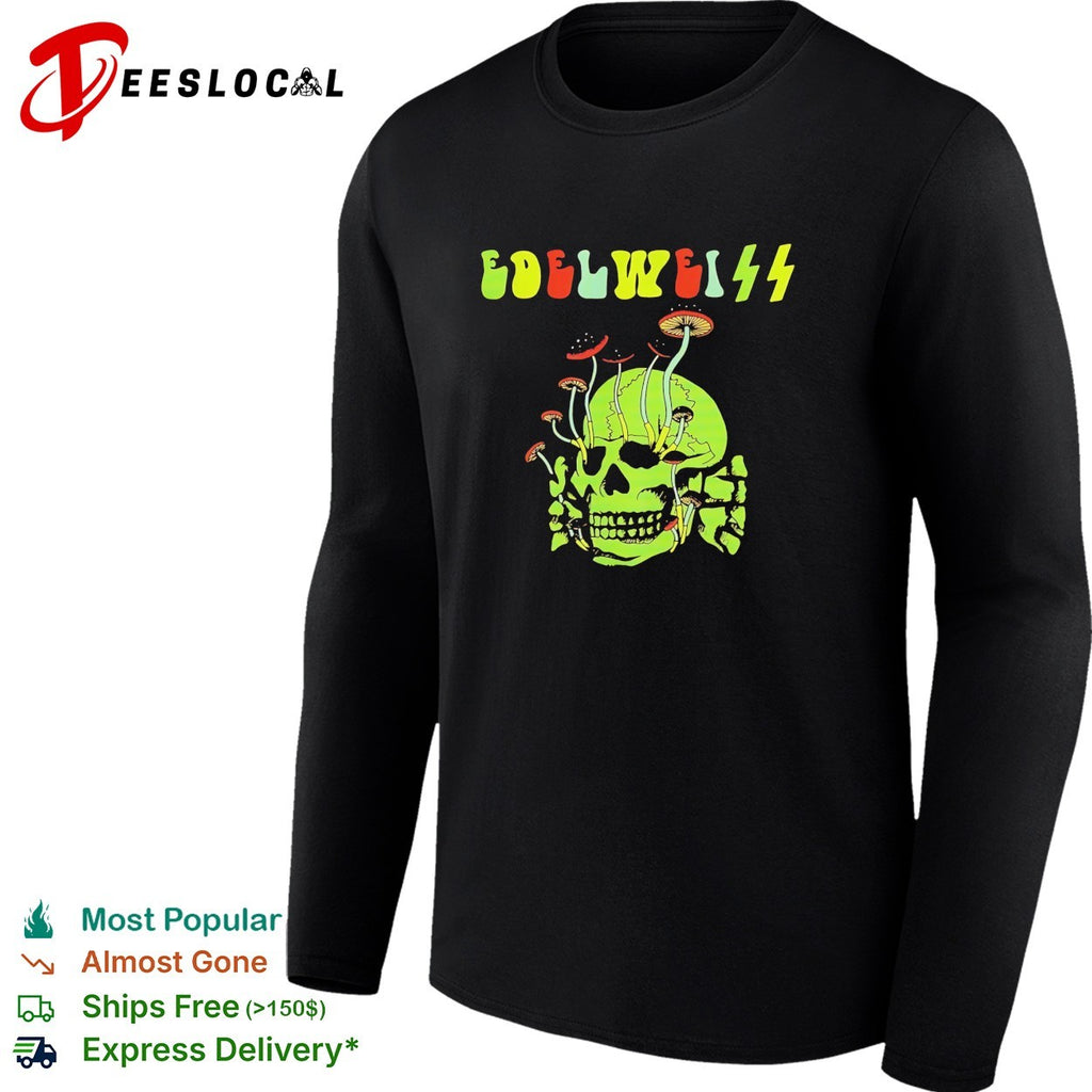 Edelweiss skull mushrooms shirt