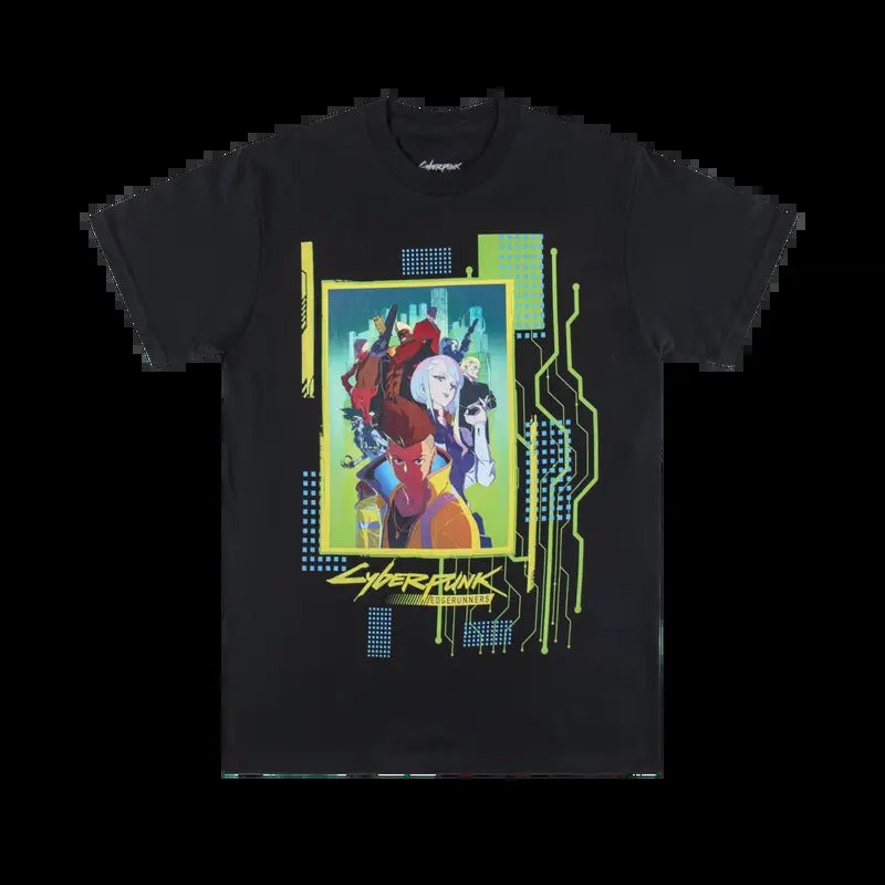 Edgerunner Crew Poster T-Shirt - Cyber Punk Anime Tee
