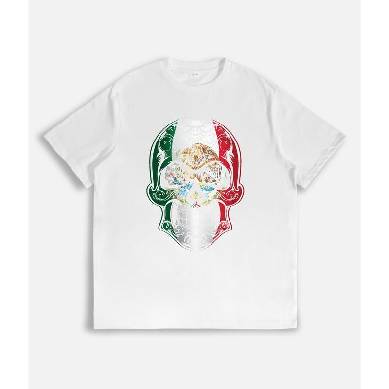 Edgy and Cultural T - Shirt: Mexican - Inspired Skull Art style 02 Hoodie Sweatshirt | PrintMintTees.com