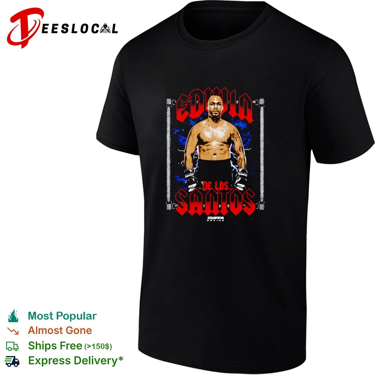 Edwin De Los Santos Zuffa boxing shirt