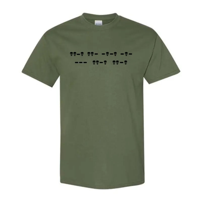 Eff Off Morse Code (Skulls) T-Shirt (Men's) Hoodie Sweatshirt | PrintMintTees.com