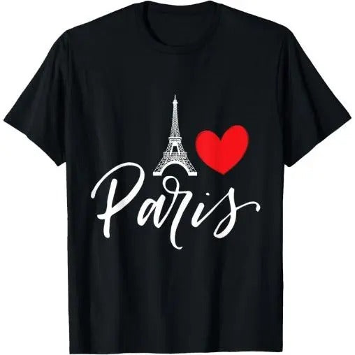 Eiffel Tower a Heart from Paris with Love to France T-Shirt Made in USA Hoodie Sweatshirt | PrintMintTees.com