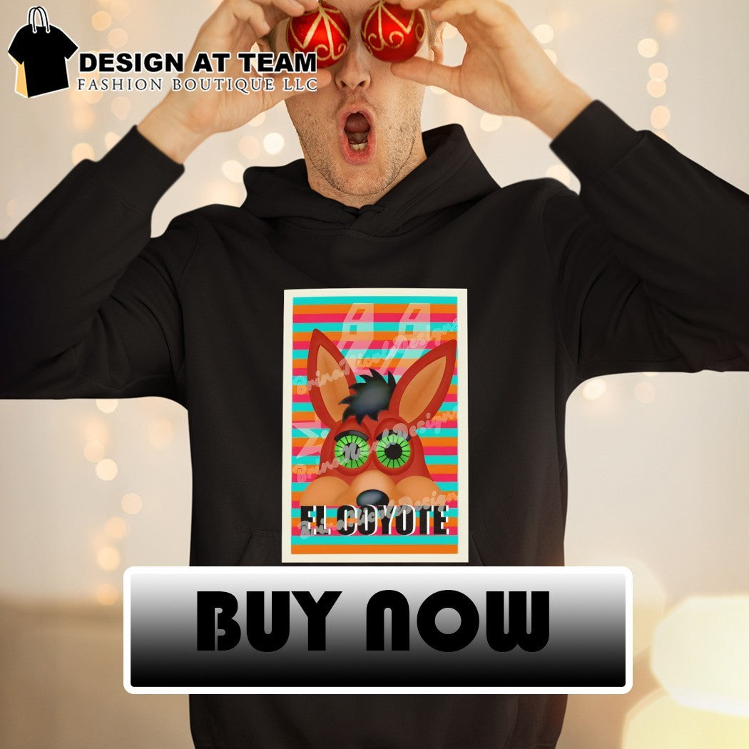 El Coyote Loteria Card illustration print shirt