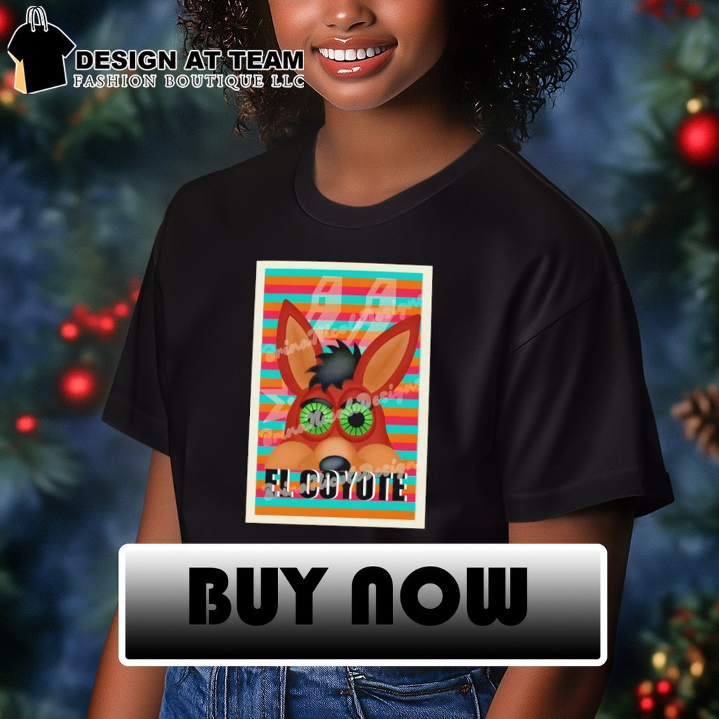 El Coyote Loteria Card illustration print shirt