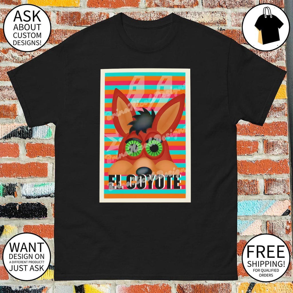 El Coyote Loteria Card illustration print shirt