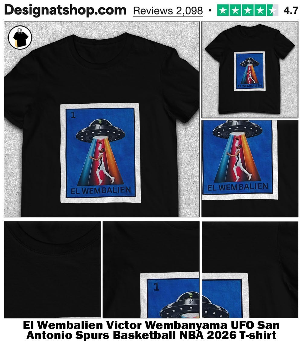 El Wembalien Victor Wembanyama UFO San Antonio Spurs Basketball NBA 2026 shirt