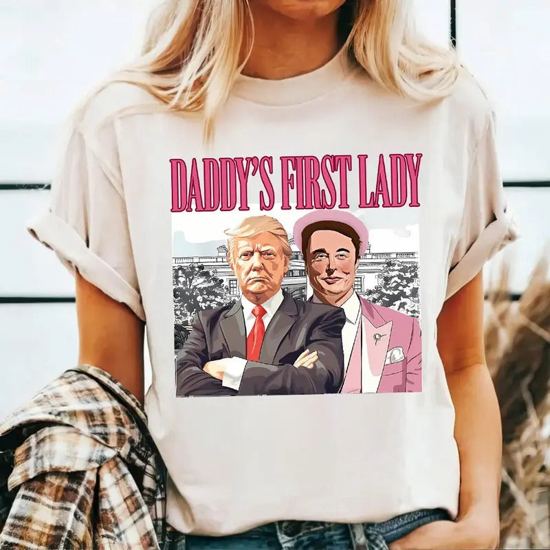 El0n Musk First Lady Shirt, Trummp First Lady Shirt, Funny Shirt Tops Womenswearstyle{n002}2 Hoodie Sweatshirt