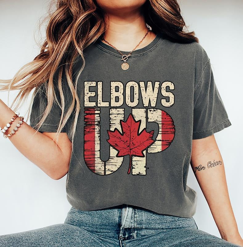 Elbows Up Shirt, True North Strong and Free, Canadian Hockey Culture, Proud Canadian Shirt, Canada Not for Sale, Never...