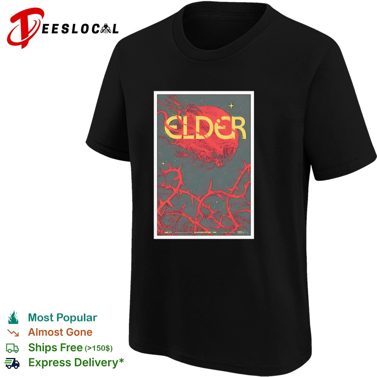 Elder Blackdoor Festival 2026 concert poster shirt