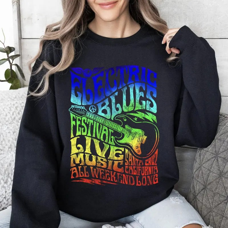 Electric Blues Festival, Concert Poster Sweatshirt Shirt Hoodie | PrintMintTees.com