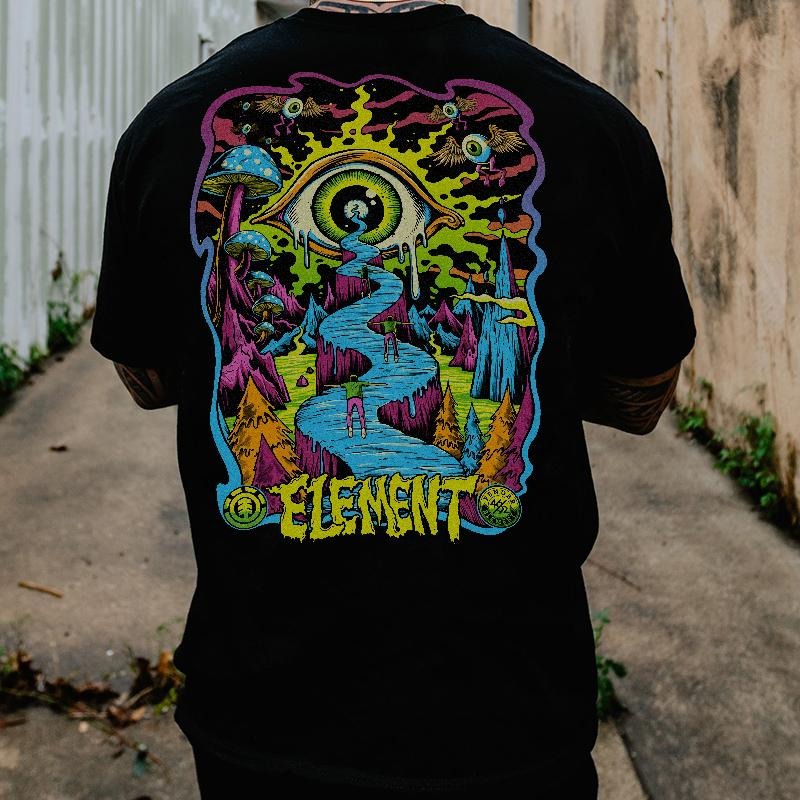Element creative print short sleeve t-shirt - Naughty Clothes Men Hoodie Sweatshirt | PrintMintTees.com