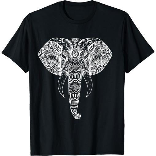 Elephant Tribal Tattoo Art - Mandala Yoga Tribal Elephants T-Shirt Made in USA Hoodie Sweatshirt | PrintMintTees.com